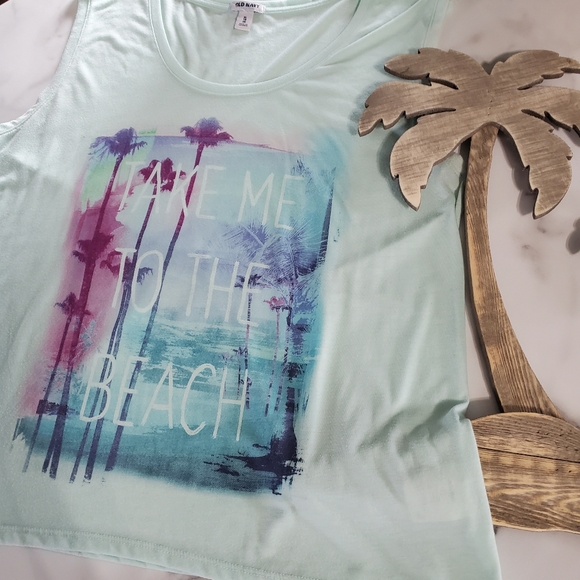 TAKE ME TO THE BEACH Sleeveless Top Old Navy size XL - Picture 12 of 12
